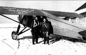 Ted Abram and Pilot Bud Hammond. Photo credit to Abrams Aerial Survey